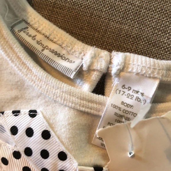 Adorable Boutique baby onesie with tutu size 6-9 months NWT - Picture 4 of 6